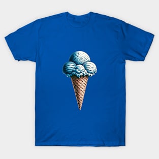 Triple Scoop Blue Ice Cream T-Shirt